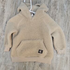 Calvin Klein Toddler Beige Sherpa Hoodie